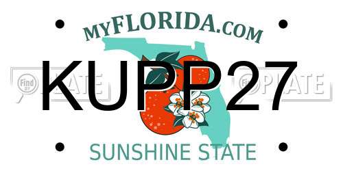 KUPP27 Florida License Plate