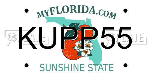 KUPP55 Florida License Plate