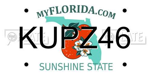 KUPZ46 Florida License Plate