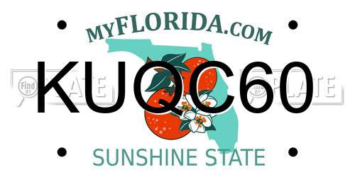 KUQC60 Florida License Plate