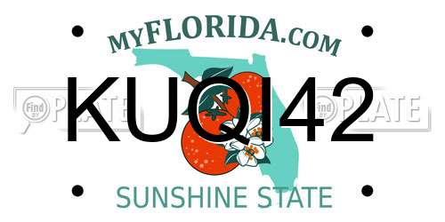 KUQI42 Florida License Plate