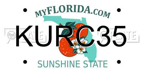 KURC35 Florida License Plate
