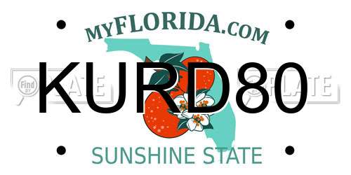 KURD80 Florida License Plate