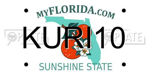 KURI10 Florida License Plate