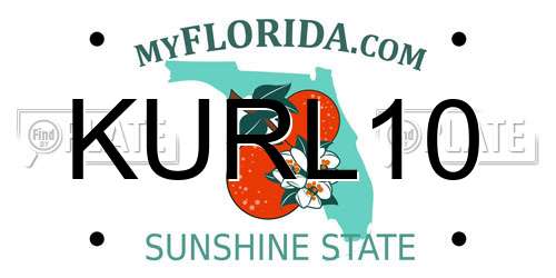 KURL10 Florida License Plate