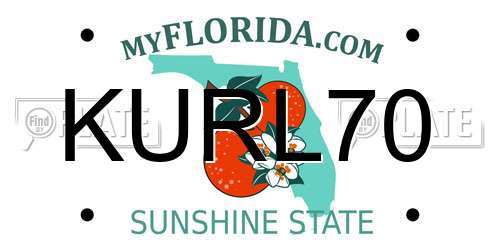 KURL70 Florida License Plate