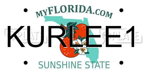 KURLEE1 Florida License Plate