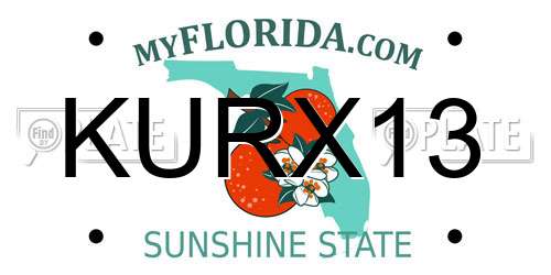 KURX13 Florida License Plate