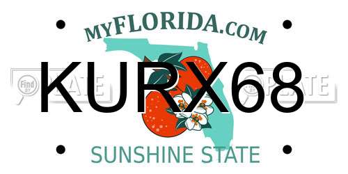 KURX68 Florida License Plate