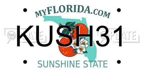 KUSH31 Florida License Plate