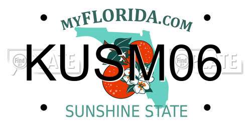 KUSM06 Florida License Plate