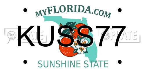 KUSS77 Florida License Plate