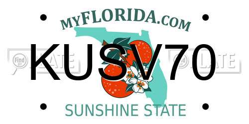 KUSV70 Florida License Plate