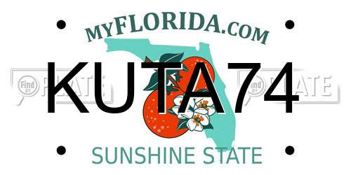 KUTA74 Florida License Plate