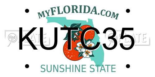 KUTC35 Florida License Plate