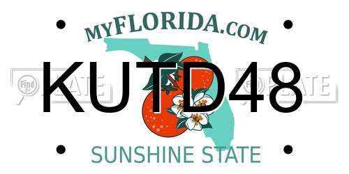KUTD48 Florida License Plate