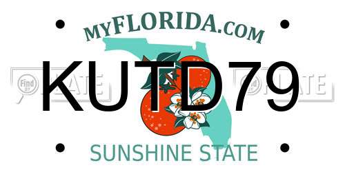 KUTD79 Florida License Plate
