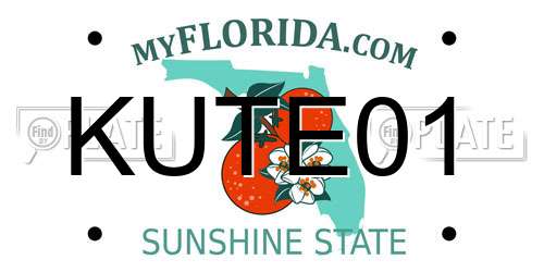 KUTE01 Florida License Plate