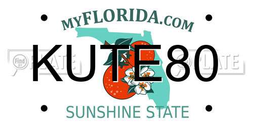 KUTE80 Florida License Plate