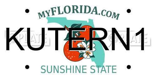 KUTERN1 Florida License Plate