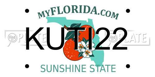 KUTI22 Florida License Plate