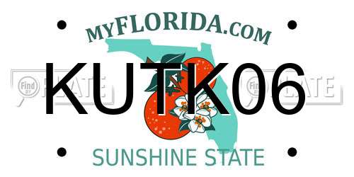 KUTK06 Florida License Plate