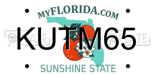 KUTM65 Florida License Plate