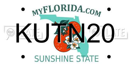 KUTN20 Florida License Plate