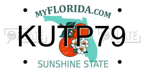 KUTP79 Florida License Plate