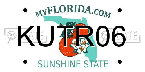 KUTR06 Florida License Plate