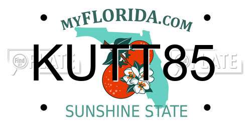 KUTT85 Florida License Plate
