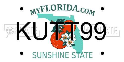 KUTT99 Florida License Plate