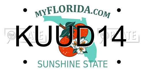 KUUD14 Florida License Plate
