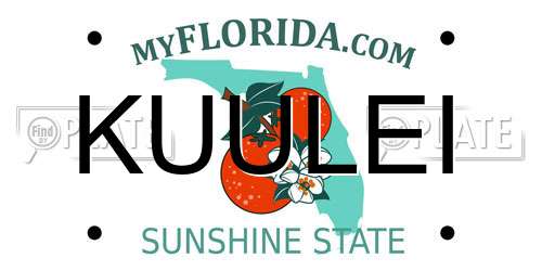 KUULEI Florida License Plate
