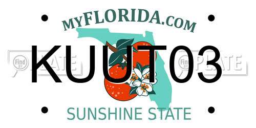 KUUT03 Florida License Plate