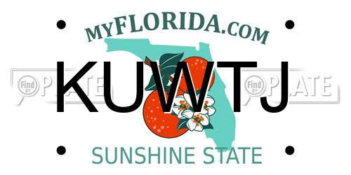 KUWTJ Florida License Plate