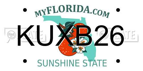 KUXB26 Florida License Plate