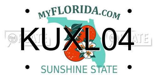 KUXL04 Florida License Plate