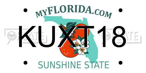KUXT18 Florida License Plate