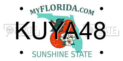 KUYA48 Florida License Plate
