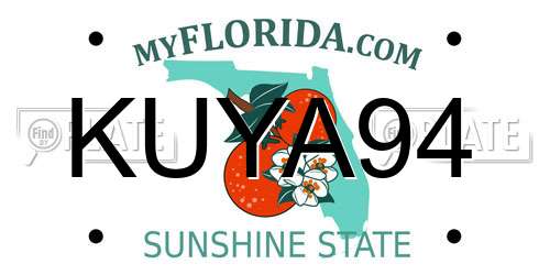 KUYA94 Florida License Plate