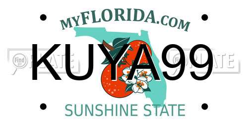 KUYA99 Florida License Plate