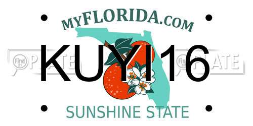 KUYI16 Florida License Plate
