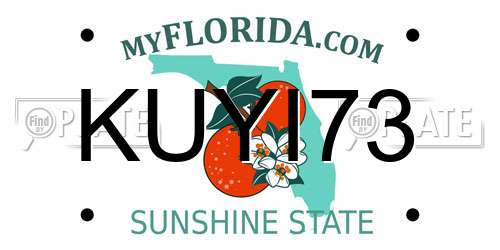 KUYI73 Florida License Plate