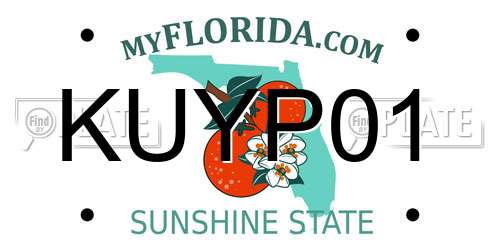 KUYP01 Florida License Plate