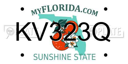 KV323Q Florida License Plate