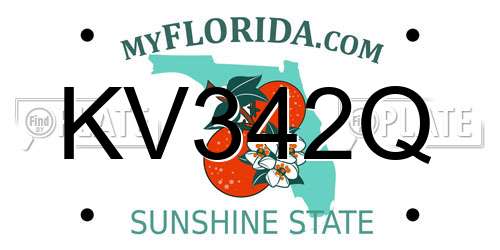KV342Q Florida License Plate