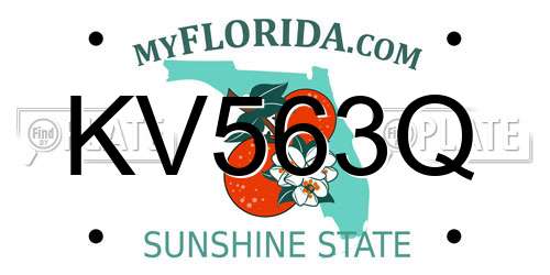 KV563Q Florida License Plate