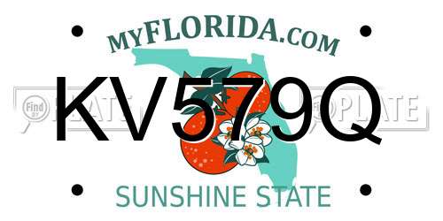 KV579Q Florida License Plate