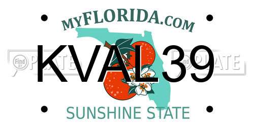 KVAL39 Florida License Plate
